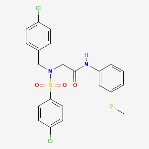 N~2~-(4-chlorobenzyl)-N~2~-[(4-chlorophenyl)sulfonyl]-N~1~-[3-(methylthio)phenyl]glycinamide