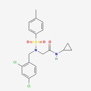 molecular formula C19H20Cl2N2O3S B3705133 N~1~-cyclopropyl-N~2~-(2,4-dichlorobenzyl)-N~2~-[(4-methylphenyl)sulfonyl]glycinamide 