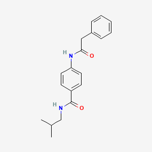 molecular formula C19H22N2O2 B3705148 N-isobutyl-4-[(phenylacetyl)amino]benzamide 