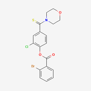 2-Chloro-4-(morpholin-4-ylcarbonothioyl)phenyl 2-bromobenzoate