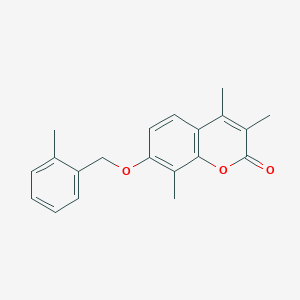 molecular formula C20H20O3 B3705227 3,4,8-trimethyl-7-[(2-methylbenzyl)oxy]-2H-chromen-2-one CAS No. 690678-47-8