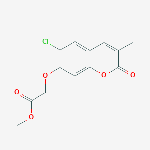 methyl [(6-chloro-3,4-dimethyl-2-oxo-2H-chromen-7-yl)oxy]acetate