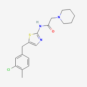 N-[5-(3-chloro-4-methylbenzyl)-1,3-thiazol-2-yl]-2-(1-piperidinyl)acetamide