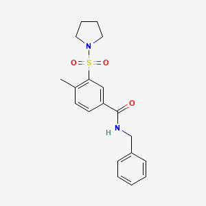 N-benzyl-4-methyl-3-pyrrolidin-1-ylsulfonylbenzamide