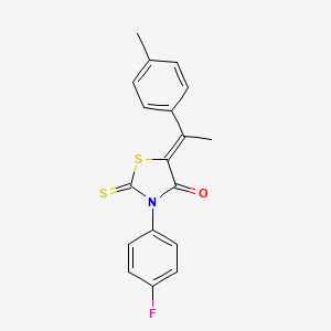 3-(4-fluorophenyl)-5-[1-(4-methylphenyl)ethylidene]-2-thioxo-1,3-thiazolidin-4-one