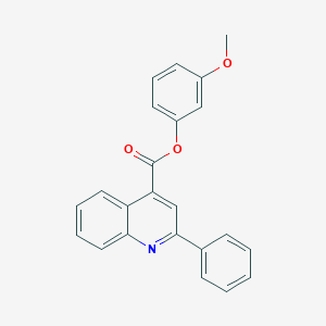 molecular formula C23H17NO3 B3705274 (3-Methoxyphenyl) 2-phenylquinoline-4-carboxylate 