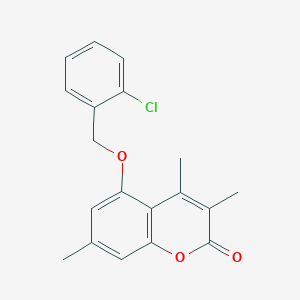 5-[(2-CHLOROPHENYL)METHOXY]-3,4,7-TRIMETHYL-2H-CHROMEN-2-ONE