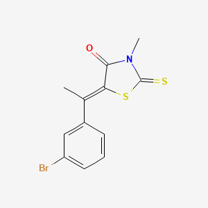 5-[1-(3-bromophenyl)ethylidene]-3-methyl-2-thioxo-1,3-thiazolidin-4-one