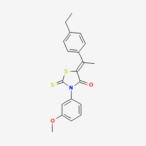 5-[1-(4-ethylphenyl)ethylidene]-3-(3-methoxyphenyl)-2-thioxo-1,3-thiazolidin-4-one