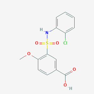 3-[(2-chlorophenyl)sulfamoyl]-4-methoxybenzoic acid