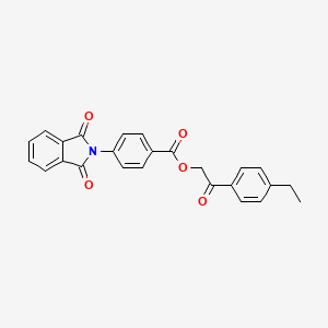 molecular formula C25H19NO5 B3705387 2-(4-ethylphenyl)-2-oxoethyl 4-(1,3-dioxo-1,3-dihydro-2H-isoindol-2-yl)benzoate 