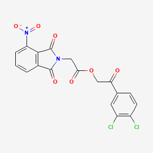 2-(3,4-dichlorophenyl)-2-oxoethyl (4-nitro-1,3-dioxo-1,3-dihydro-2H-isoindol-2-yl)acetate