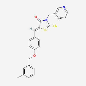 5-{4-[(3-methylbenzyl)oxy]benzylidene}-3-(3-pyridinylmethyl)-2-thioxo-1,3-thiazolidin-4-one