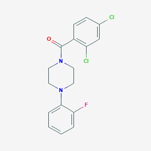 molecular formula C17H15Cl2FN2O B3705497 1-(2,4-dichlorobenzoyl)-4-(2-fluorophenyl)piperazine 