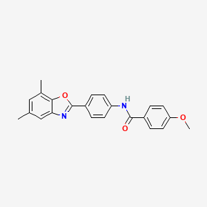 N-[4-(5,7-dimethyl-1,3-benzoxazol-2-yl)phenyl]-4-methoxybenzamide