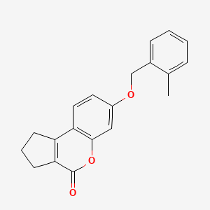 7-[(2-METHYLPHENYL)METHOXY]-1H,2H,3H,4H-CYCLOPENTA[C]CHROMEN-4-ONE