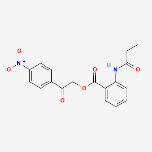 2-(4-nitrophenyl)-2-oxoethyl 2-(propionylamino)benzoate