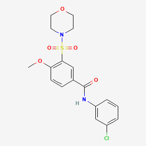 N-(3-chlorophenyl)-4-methoxy-3-morpholin-4-ylsulfonylbenzamide