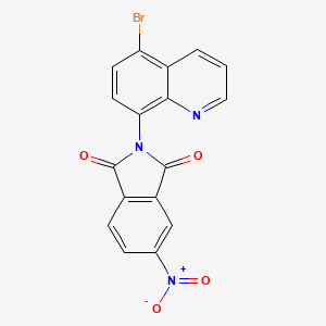 molecular formula C17H8BrN3O4 B3705574 2-(5-bromo-8-quinolinyl)-5-nitro-1H-isoindole-1,3(2H)-dione 