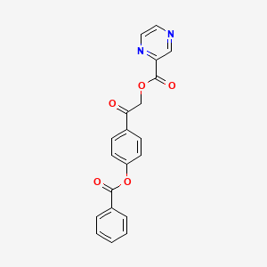 2-[4-(benzoyloxy)phenyl]-2-oxoethyl 2-pyrazinecarboxylate