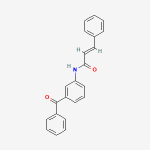 molecular formula C22H17NO2 B3705604 N-(3-benzoylphenyl)-3-phenylacrylamide 