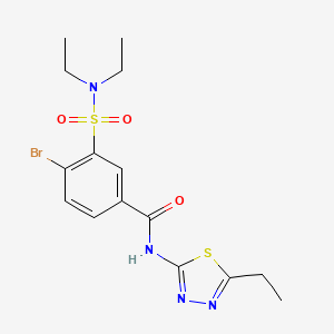 4-bromo-3-(diethylsulfamoyl)-N-(5-ethyl-1,3,4-thiadiazol-2-yl)benzamide