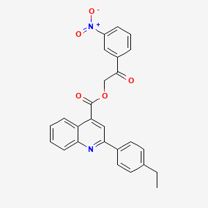 molecular formula C26H20N2O5 B3705631 2-(3-nitrophenyl)-2-oxoethyl 2-(4-ethylphenyl)-4-quinolinecarboxylate 