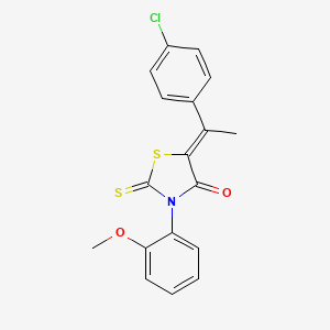 5-[1-(4-chlorophenyl)ethylidene]-3-(2-methoxyphenyl)-2-thioxo-1,3-thiazolidin-4-one