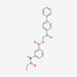 2-(4-biphenylyl)-2-oxoethyl 3-(propionylamino)benzoate