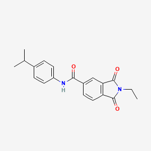 molecular formula C20H20N2O3 B3705671 2-ethyl-N-(4-isopropylphenyl)-1,3-dioxo-5-isoindolinecarboxamide 