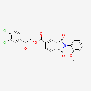 molecular formula C24H15Cl2NO6 B3705677 2-(3,4-dichlorophenyl)-2-oxoethyl 2-(2-methoxyphenyl)-1,3-dioxo-5-isoindolinecarboxylate 