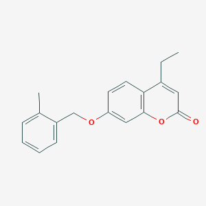 molecular formula C19H18O3 B3705697 4-ETHYL-7-[(2-METHYLPHENYL)METHOXY]-2H-CHROMEN-2-ONE 