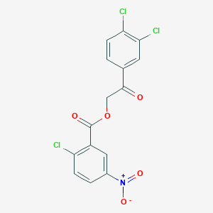 2-(3,4-dichlorophenyl)-2-oxoethyl 2-chloro-5-nitrobenzoate