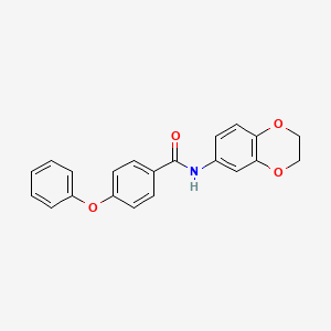 molecular formula C21H17NO4 B3705703 N-(2,3-dihydro-1,4-benzodioxin-6-yl)-4-phenoxybenzamide 