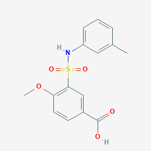 molecular formula C15H15NO5S B3705708 4-methoxy-3-{[(3-methylphenyl)amino]sulfonyl}benzoic acid 