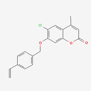 6-CHLORO-7-[(4-ETHENYLPHENYL)METHOXY]-4-METHYL-2H-CHROMEN-2-ONE