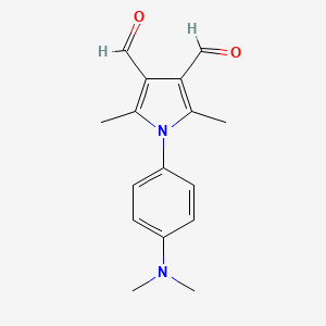 molecular formula C16H18N2O2 B3705747 1-[4-(dimethylamino)phenyl]-2,5-dimethyl-1H-pyrrole-3,4-dicarbaldehyde 