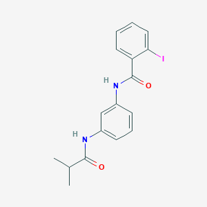 molecular formula C17H17IN2O2 B3705756 2-iodo-N-[3-(isobutyrylamino)phenyl]benzamide 