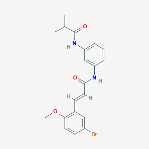 molecular formula C20H21BrN2O3 B3705769 3-(5-bromo-2-methoxyphenyl)-N-[3-(isobutyrylamino)phenyl]acrylamide 