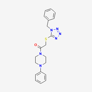 molecular formula C20H22N6OS B3705778 2-[(1-benzyl-1H-tetrazol-5-yl)sulfanyl]-1-(4-phenylpiperazin-1-yl)ethanone 