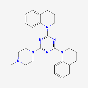 1-[4-(3,4-dihydroquinolin-1(2H)-yl)-6-(4-methylpiperazin-1-yl)-1,3,5-triazin-2-yl]-1,2,3,4-tetrahydroquinoline