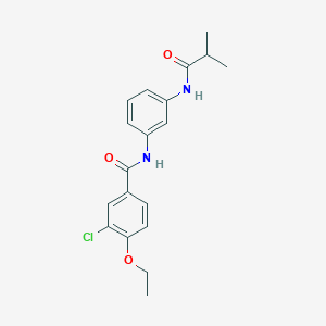 molecular formula C19H21ClN2O3 B3705816 3-chloro-4-ethoxy-N-[3-(2-methylpropanoylamino)phenyl]benzamide 