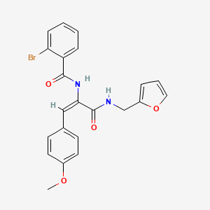 molecular formula C22H19BrN2O4 B3705834 2-bromo-N-[1-{[(2-furylmethyl)amino]carbonyl}-2-(4-methoxyphenyl)vinyl]benzamide 