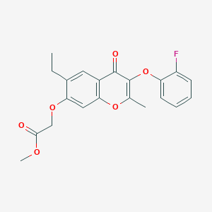 methyl {[6-ethyl-3-(2-fluorophenoxy)-2-methyl-4-oxo-4H-chromen-7-yl]oxy}acetate