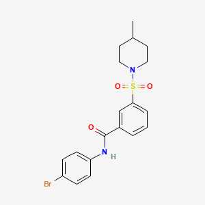 molecular formula C19H21BrN2O3S B3705879 N-(4-bromophenyl)-3-[(4-methyl-1-piperidinyl)sulfonyl]benzamide 