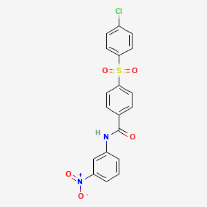 molecular formula C19H13ClN2O5S B3705883 4-[(4-chlorophenyl)sulfonyl]-N-(3-nitrophenyl)benzamide 