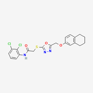 N-(2,3-dichlorophenyl)-2-[[5-(5,6,7,8-tetrahydronaphthalen-2-yloxymethyl)-1,3,4-oxadiazol-2-yl]sulfanyl]acetamide