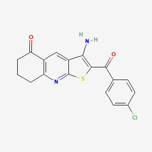 molecular formula C18H13ClN2O2S B3705893 3-amino-2-(4-chlorobenzoyl)-7,8-dihydrothieno[2,3-b]quinolin-5(6H)-one 