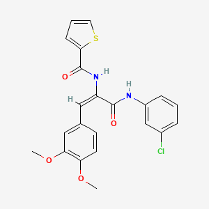 N-[1-{[(3-chlorophenyl)amino]carbonyl}-2-(3,4-dimethoxyphenyl)vinyl]-2-thiophenecarboxamide