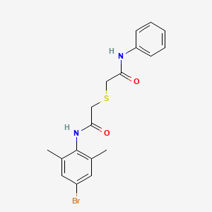 2-[2-(4-bromo-2,6-dimethylanilino)-2-oxoethyl]sulfanyl-N-phenylacetamide